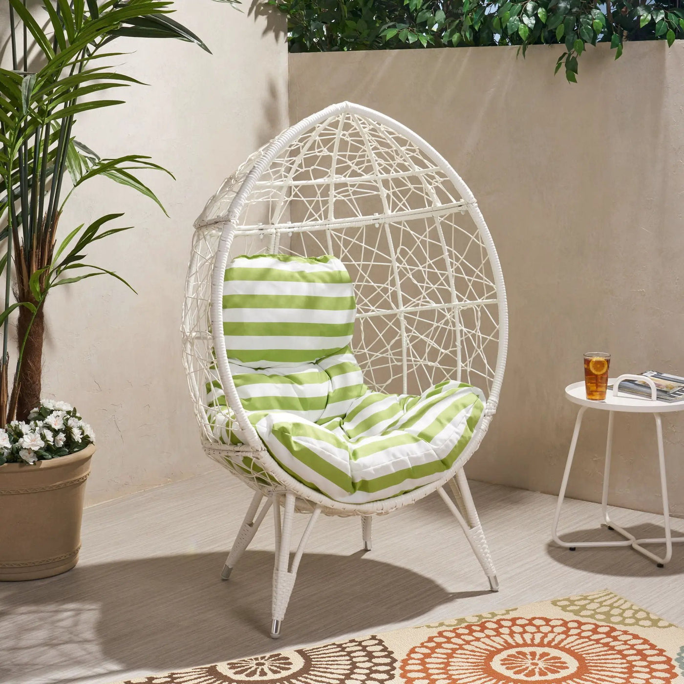 Cosmos - Round Hammered Iron Teardrop Chair by HouseOfZazla
