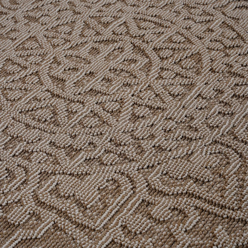 Guros - 8' X 10' Medallion Indoor / Outdoor Area Rug - Beige by HouseOfZazla