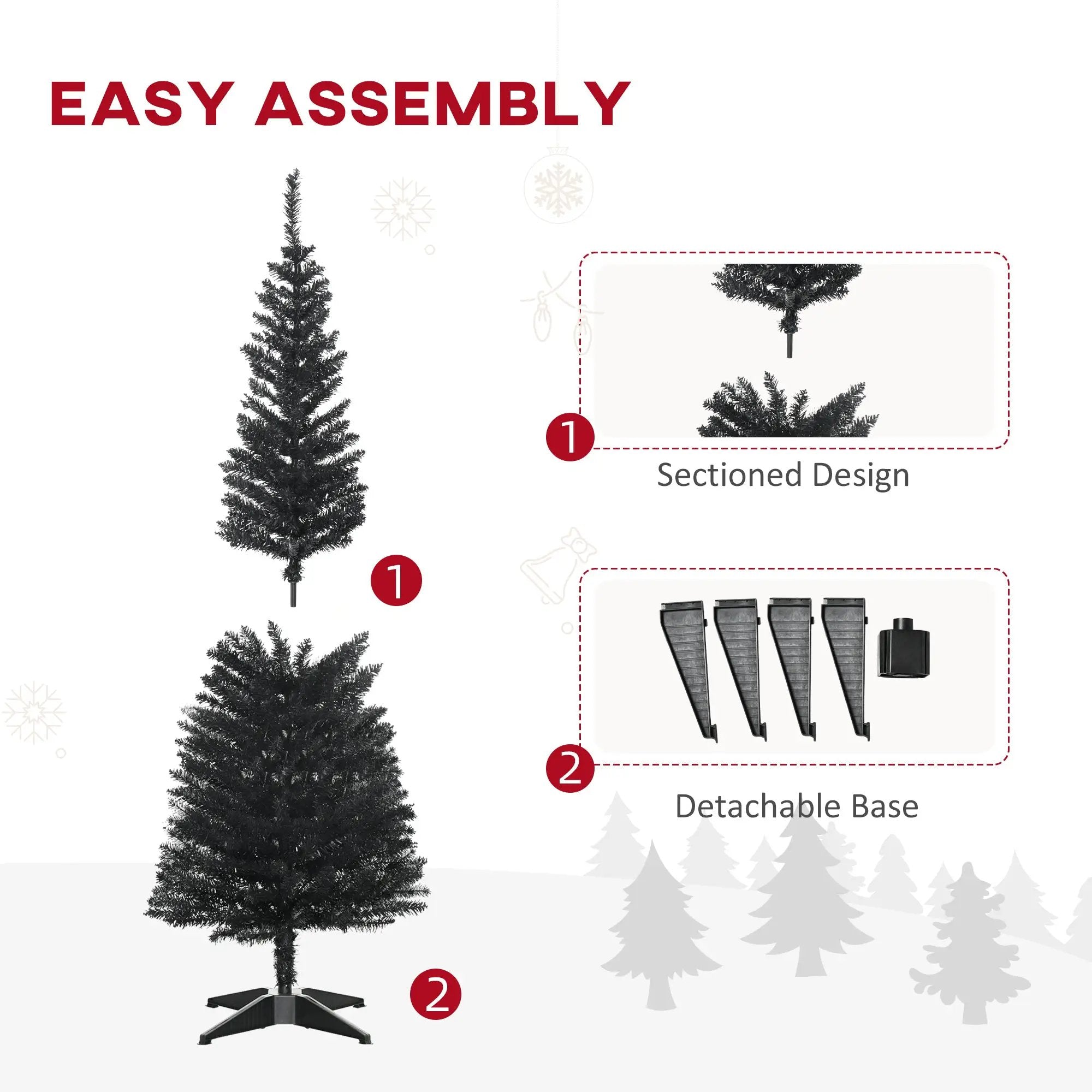 HOMCOM 5' Artificial Pencil Christmas Tree by HouseOfZazla