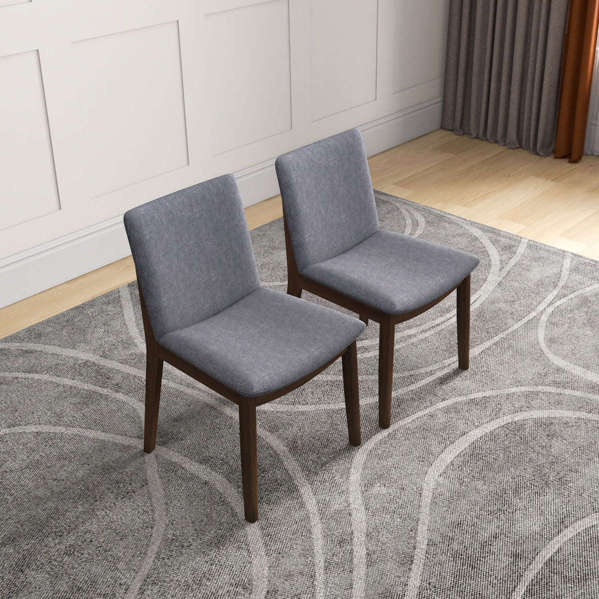 Laura - Mid-Century Modern Solid Wood Dining Chair (Set of 2), photo 31 of 35