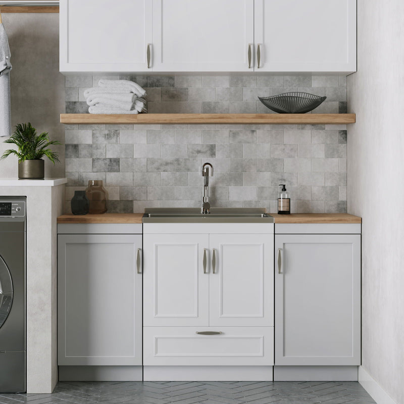Cardinal - Laundry Cabinet With Faucet And Sink - White by HouseOfZazla