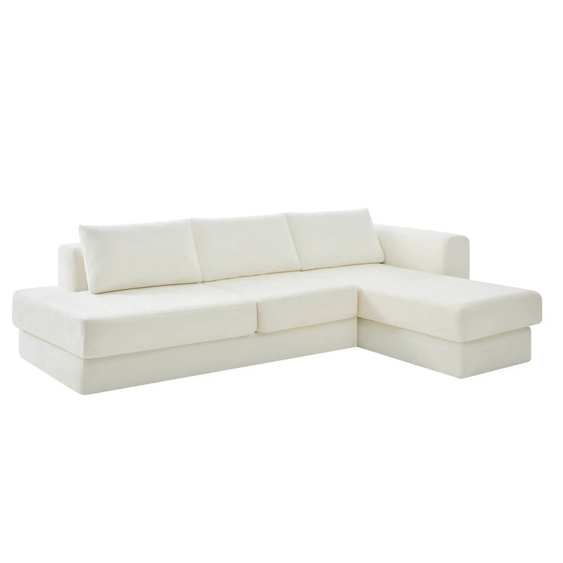 L-Shaped Modular Sofa With Double Layer Cushion by HouseOfZazla