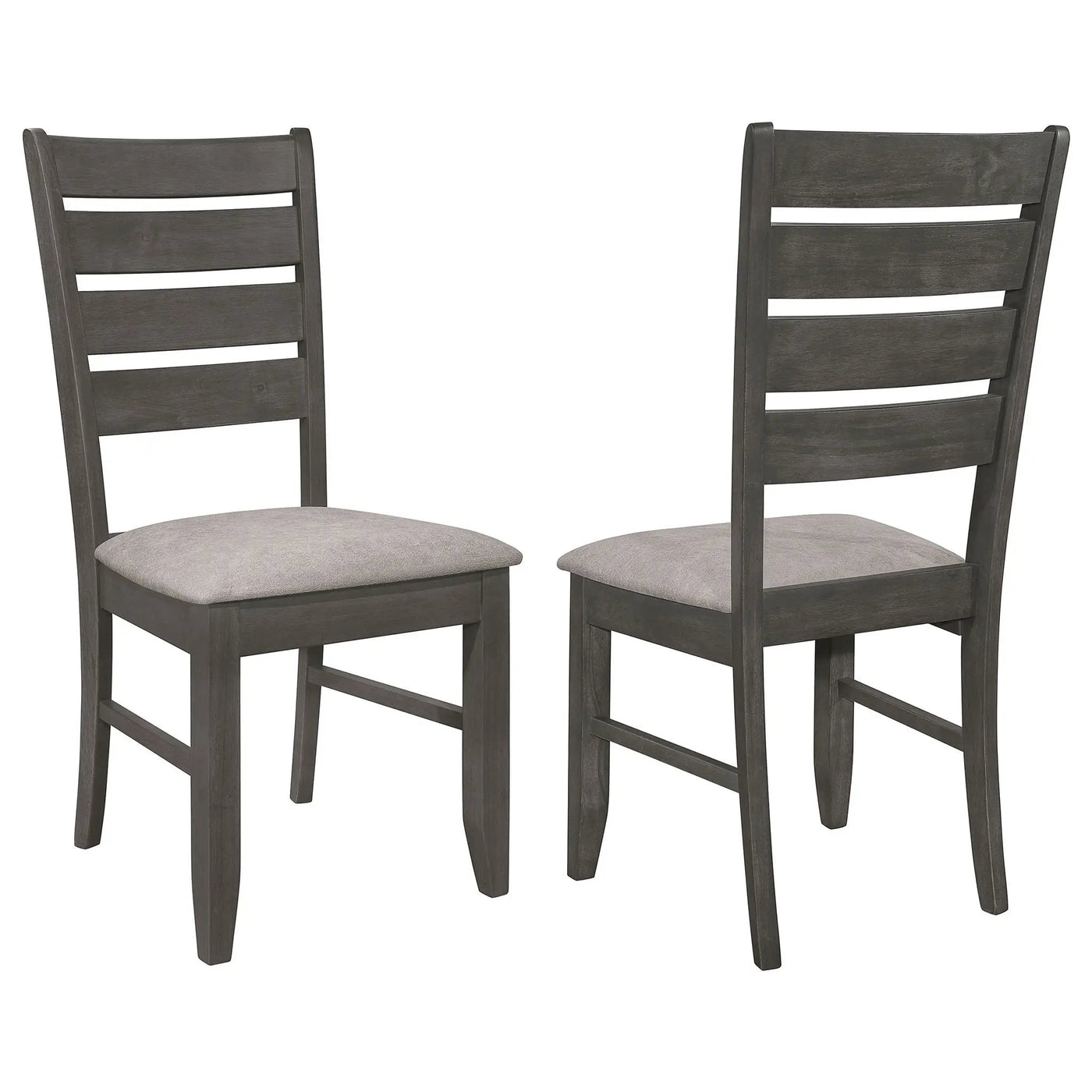Padded Seat Side Chairs With Tapered Slats (Set of 2) by HouseOfZazla