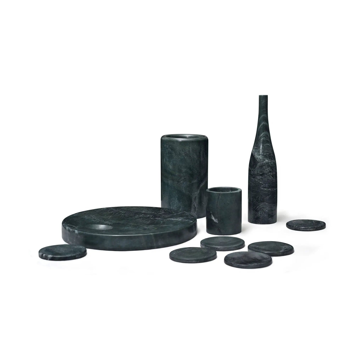 10 Pieces Luxury Natural Marble Dining Room Accessories Set by HouseOfZazla