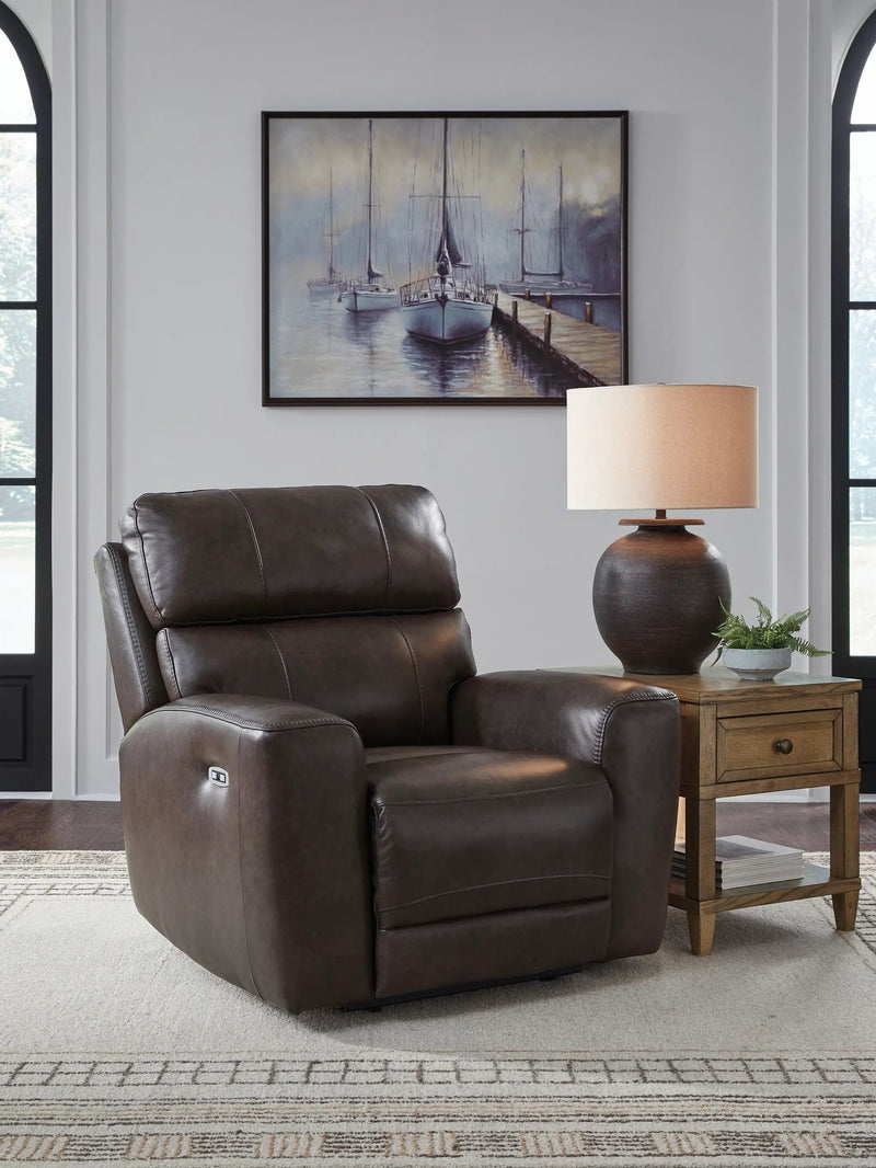 Crossplex - Power Recliner / Adjustable Headrest - Smoke by Unique Piece Furniture