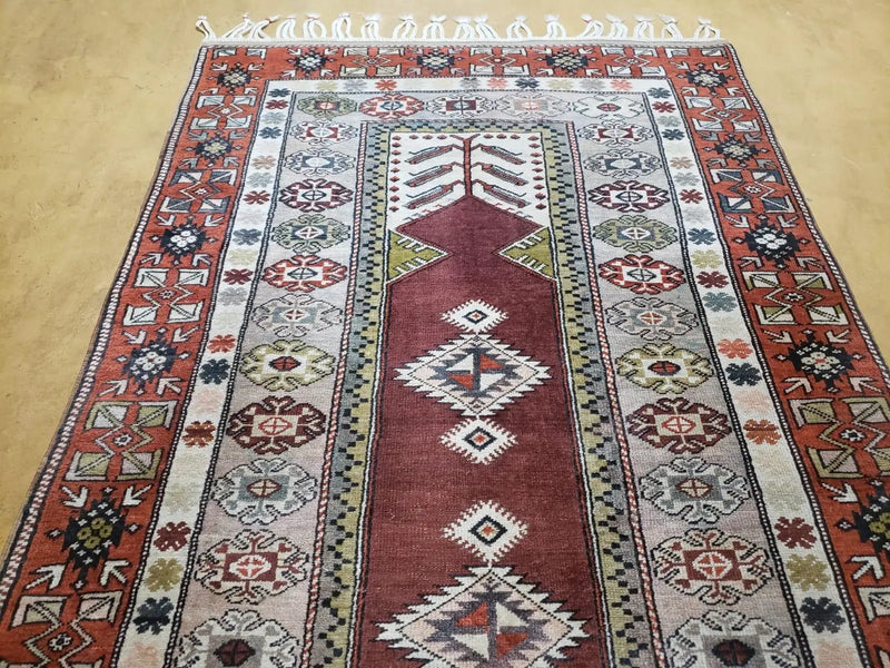 4x8 Turkish Rug - Turkish Oriental Carpet - Tribal Rug - Talesh Rug - Hand Knotted Wool Area Rug 4' 4" x 7' 6" Bedroom Rug Vintage by Jewel Rugs