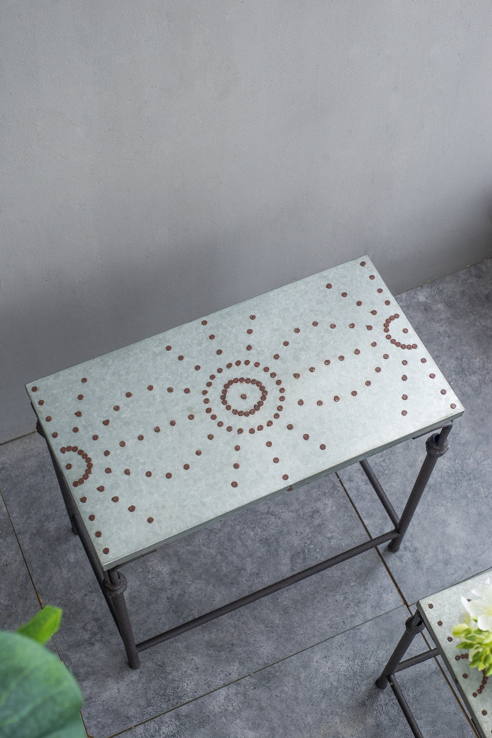 Set of 3 Gilbert Nesting Tables Metal Plant Stand by HouseOfZazla