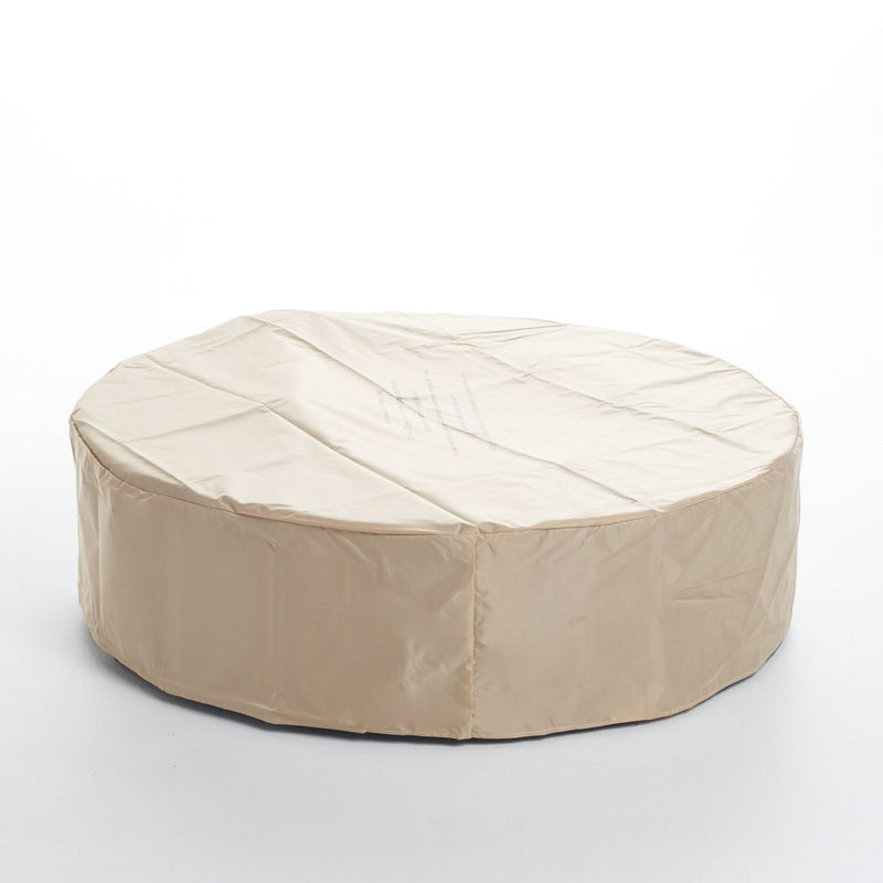 Modern Lightweight Concrete Outdoor Circular Fire Pit 50,000 BTU by HouseOfZazla