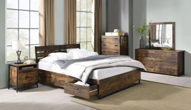 Juvanth Rustic Bed by HouseOfZazla
