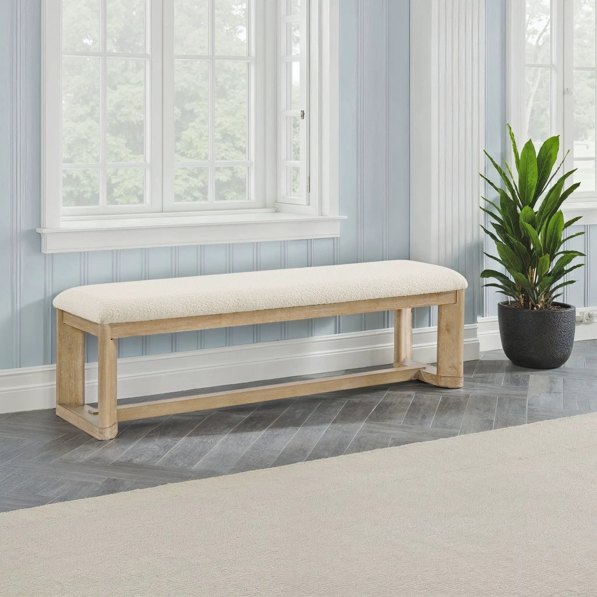 Upholstered Dining Bench - Brown by Unique Piece Furniture