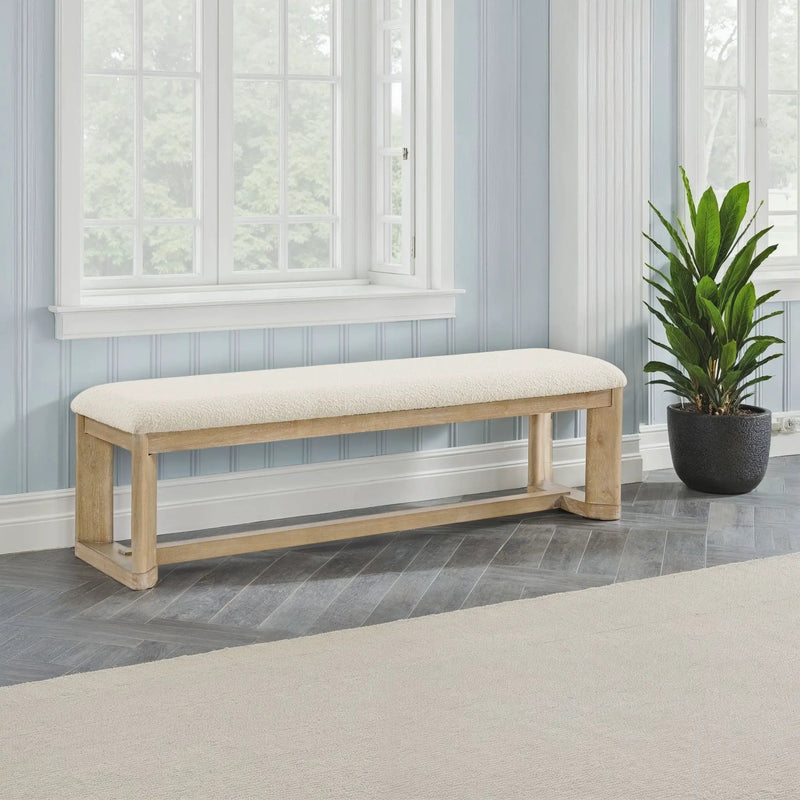Upholstered Dining Bench - Brown by Unique Piece Furniture