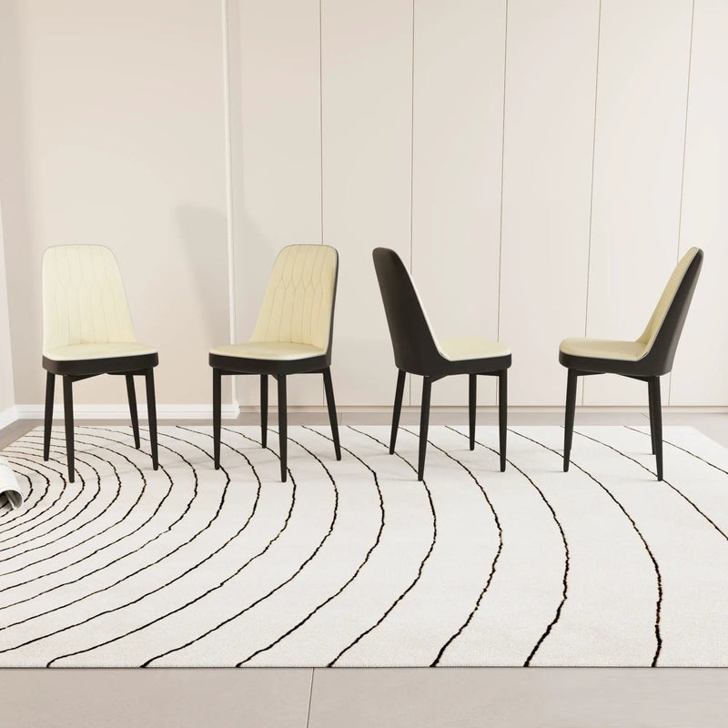 Modern Dining Chair With Cushions And Metal Legs by Unique Piece Furniture
