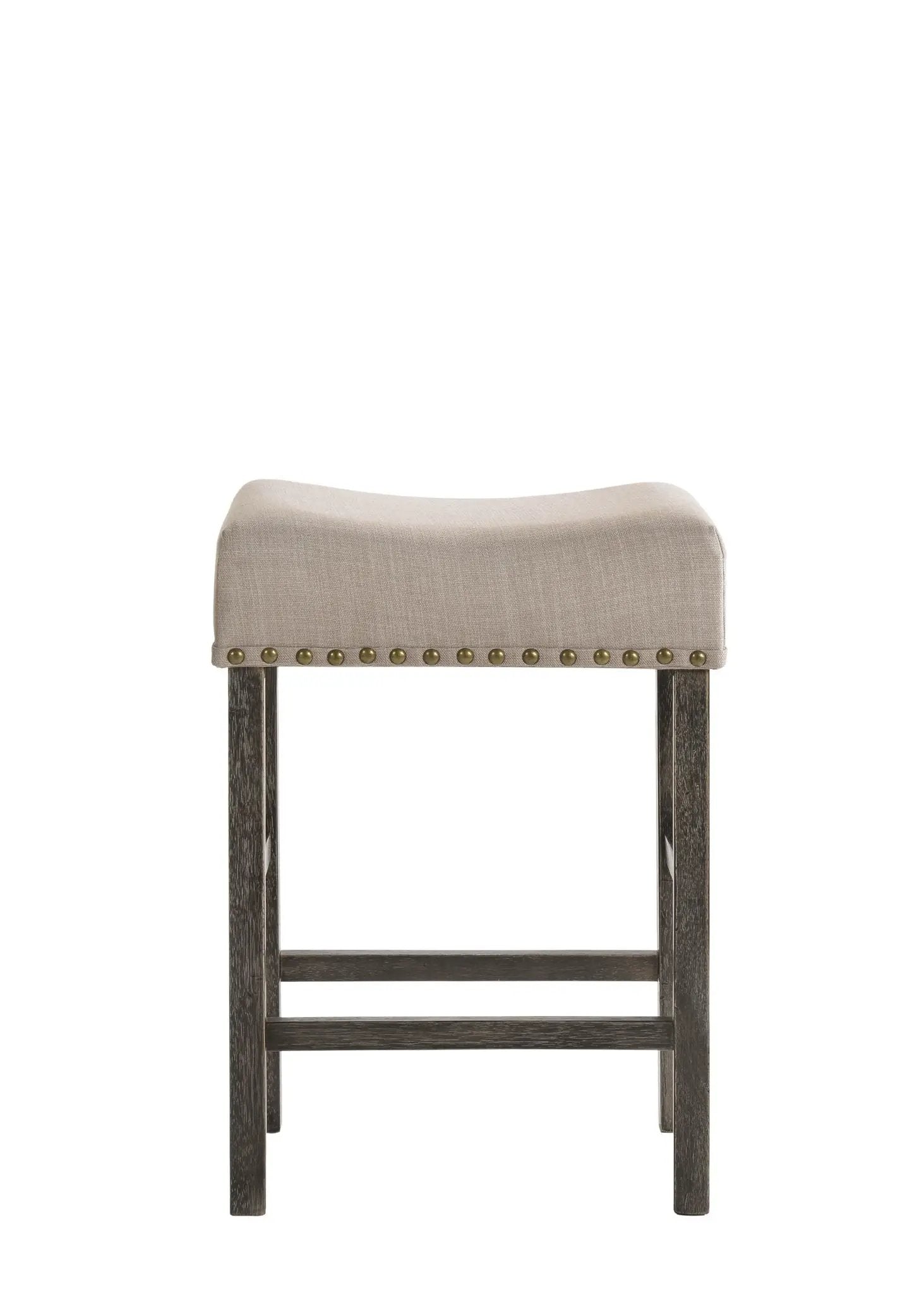 Martha II - Weathered Counter Height Stool (Set of 2) - Gray / Tan by HouseOfZazla