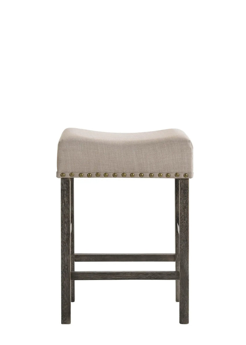 Martha II - Weathered Counter Height Stool (Set of 2) - Gray / Tan by Unique Piece Furniture