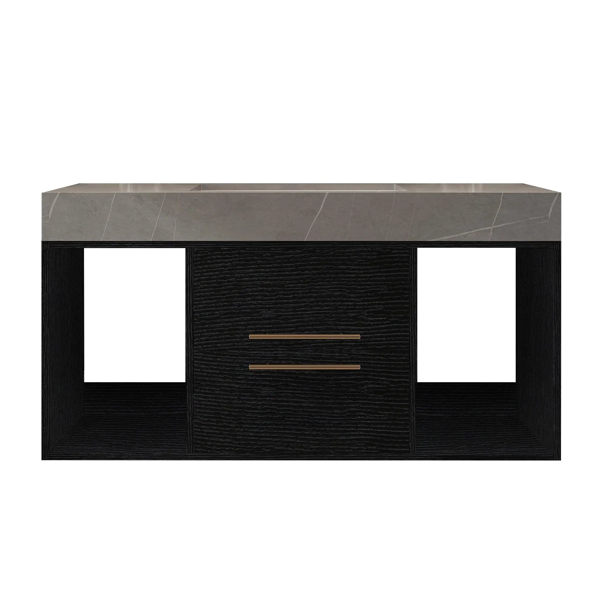 39.4 Inches Single Contemporary Floating Bathroom Vanity by HouseOfZazla