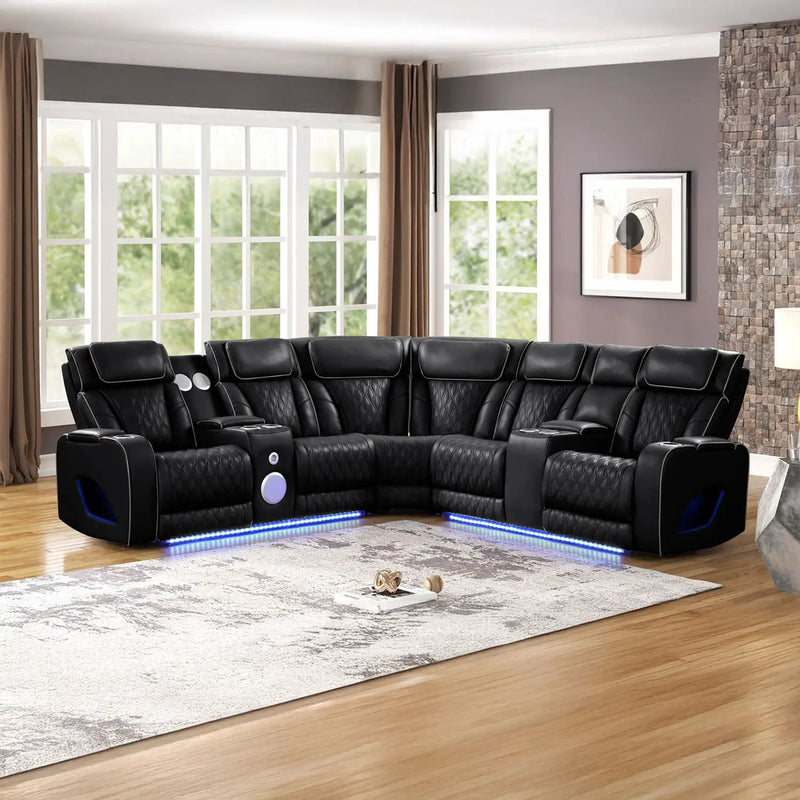 Fortuner - Power Recliner Sectional Sofa by HouseOfZazla