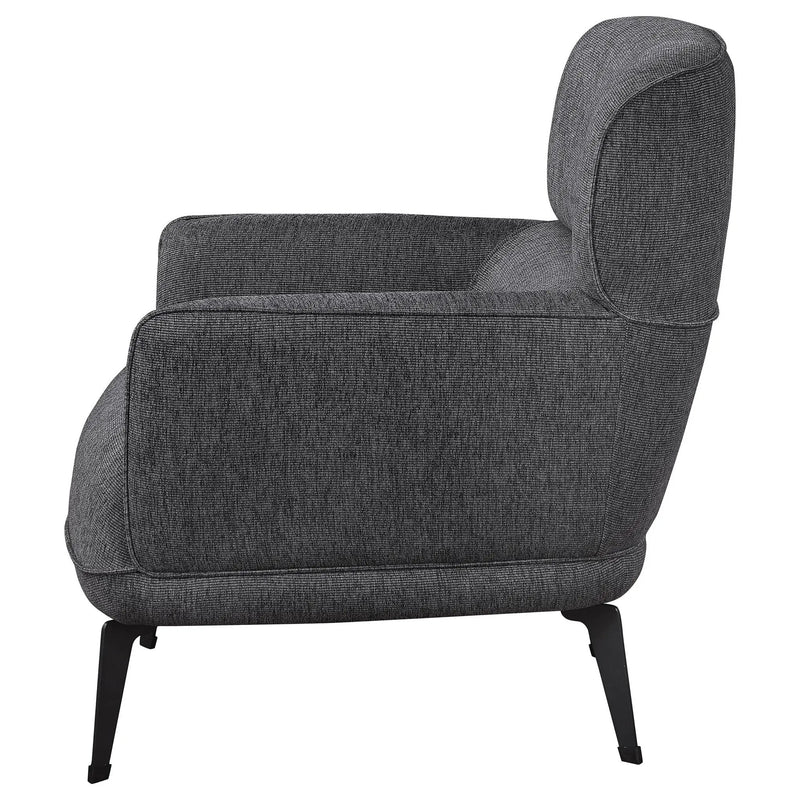 Andrea Upholstered Crescent Arm Accent Chair Grey by Unique Piece Furniture