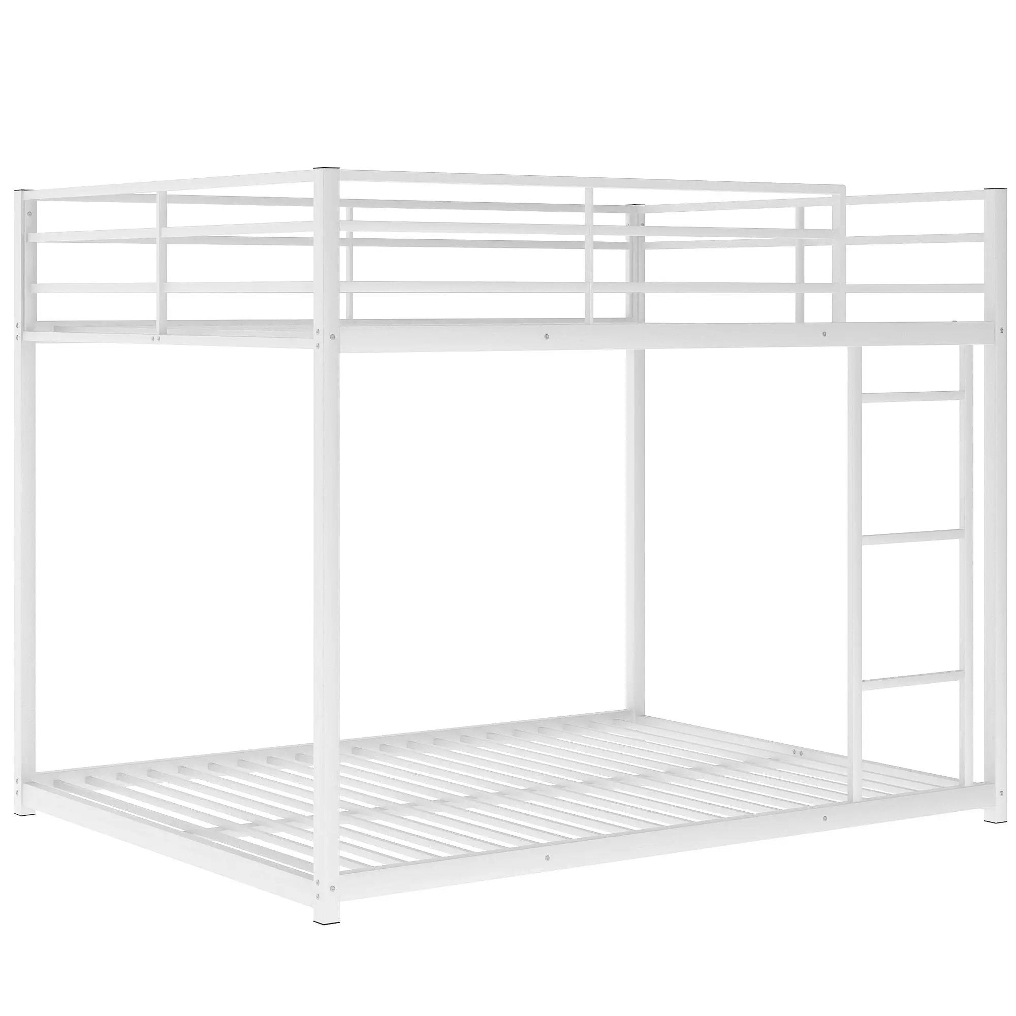 Metal Bunk Bed, Low Bunk Bed With Ladder by HouseOfZazla
