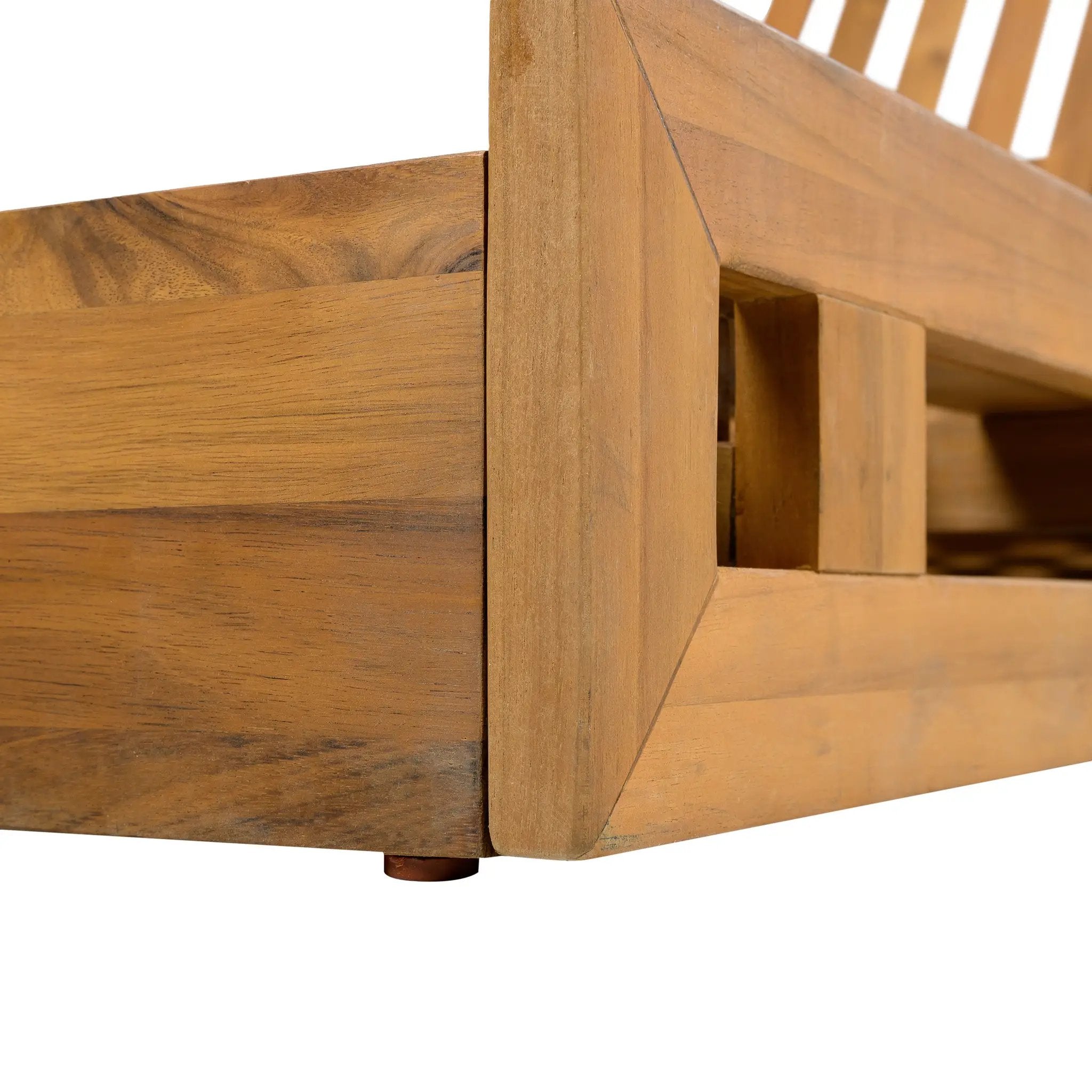 Acacia Wood Adjustable Lounge Chair, Teak Finish by HouseOfZazla