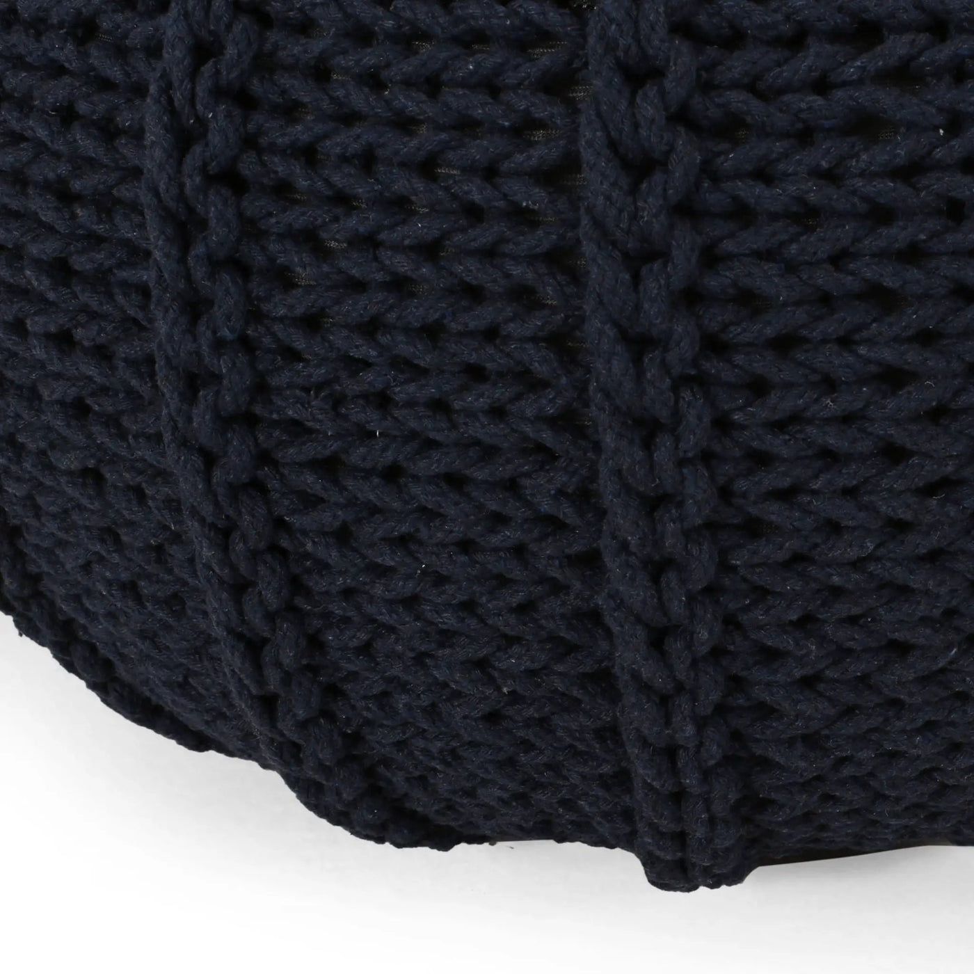 Bordeaux Knitted Round Pouf Ottoman And Floor Cushion by HouseOfZazla