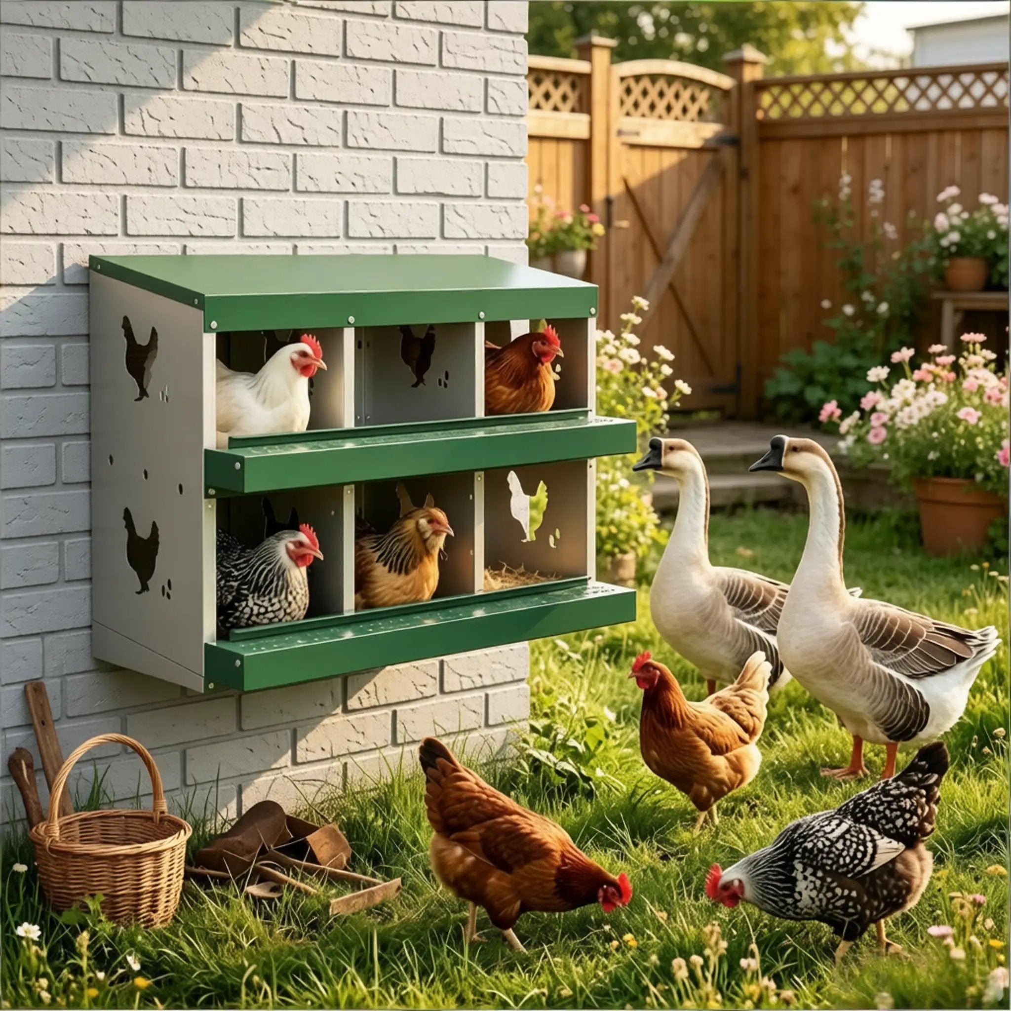 Outdoor Egg Laying Boxes, Metal Nesting Boxes, Chicken Nesting Boxes by HouseOfZazla