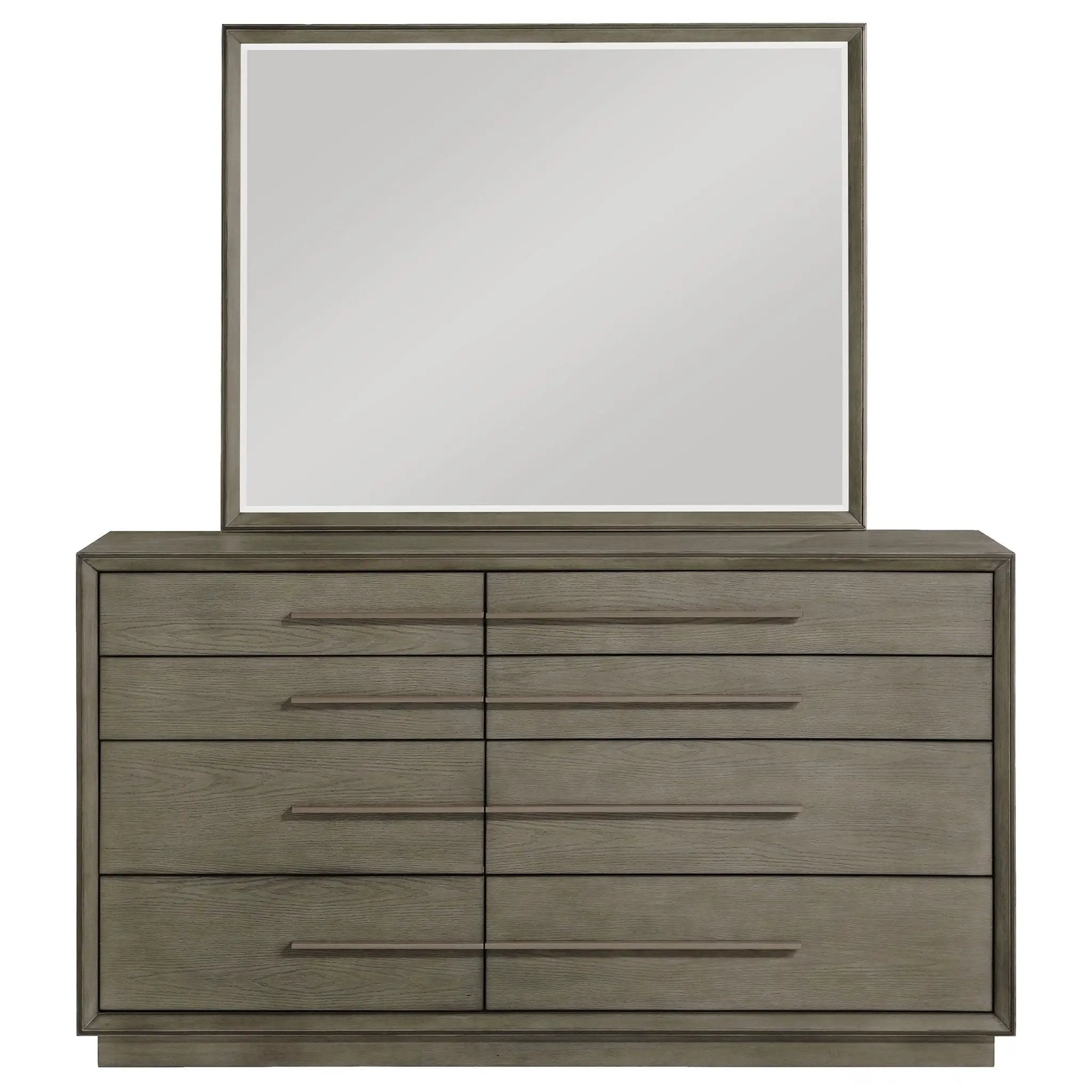 Durango 8-drawer Dresser and Mirror Taupe Oak by Unique Piece Furniture