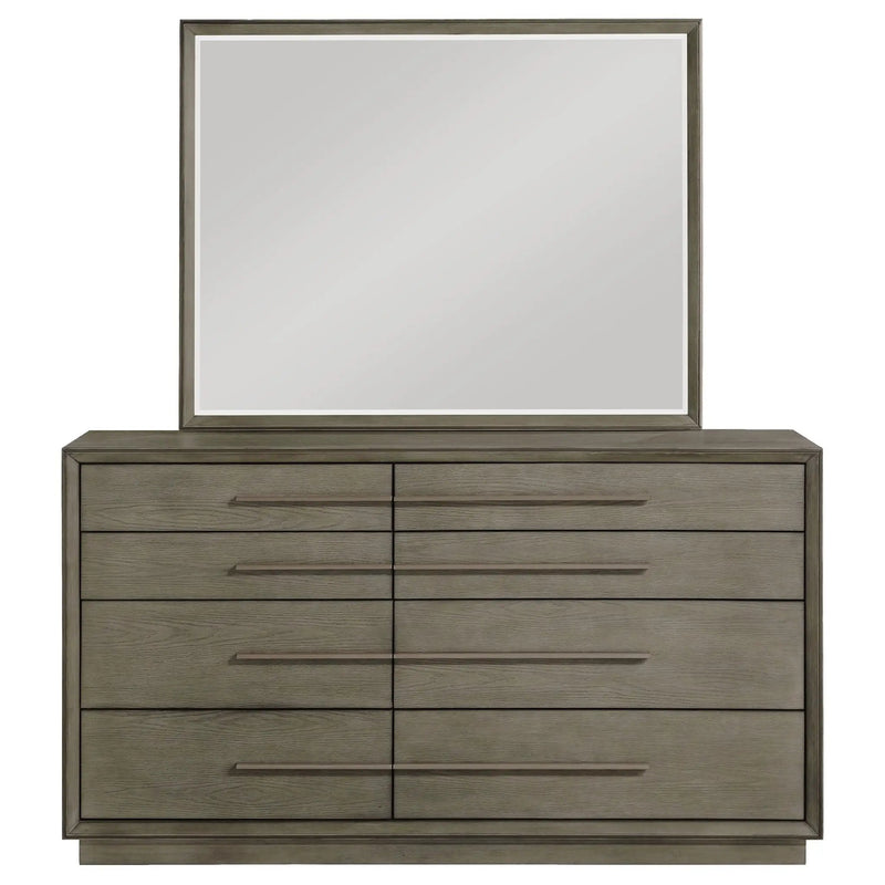 Durango 8-drawer Dresser and Mirror Taupe Oak by Unique Piece Furniture