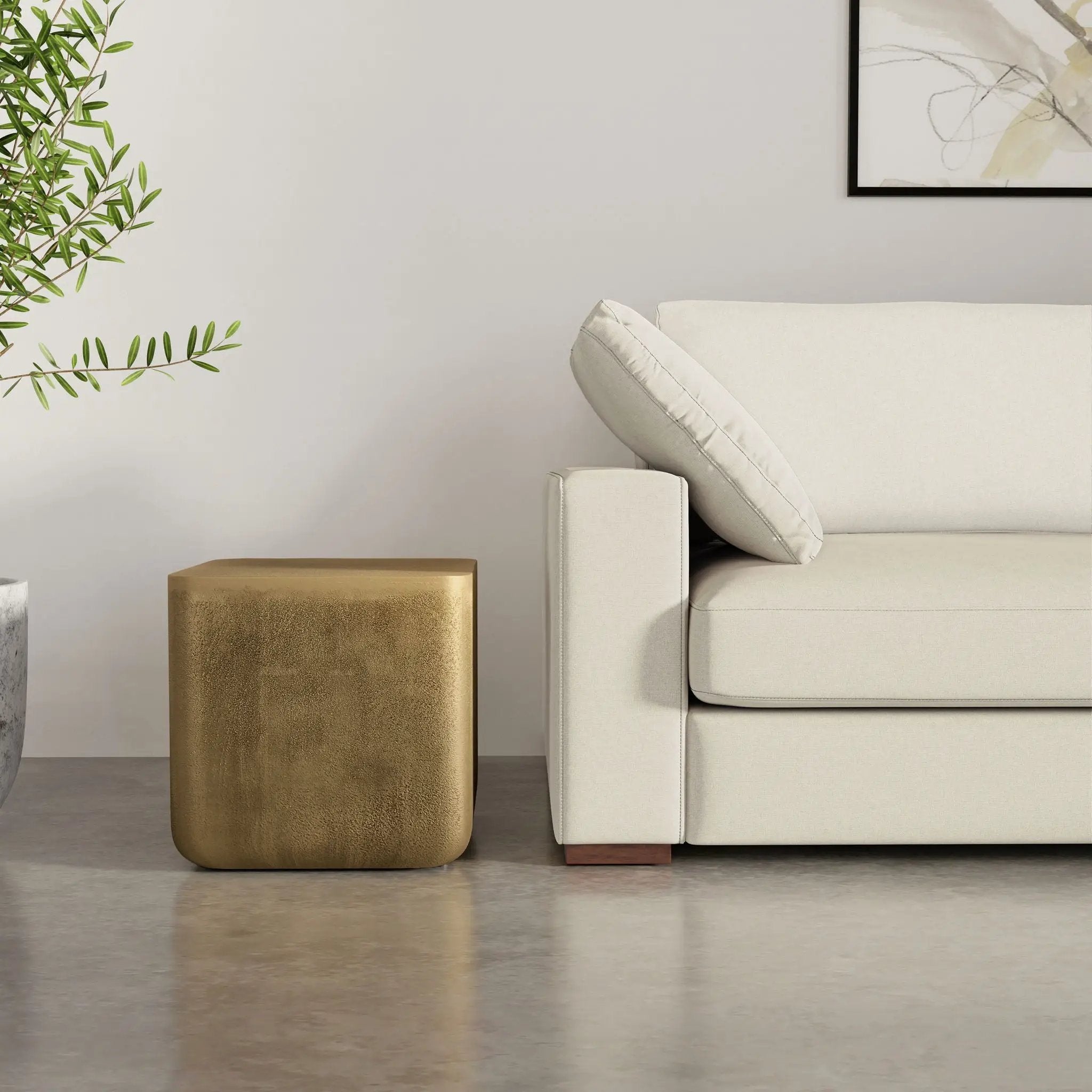 Bassett - Cast Aluminum Side Table - Brown by HouseOfZazla