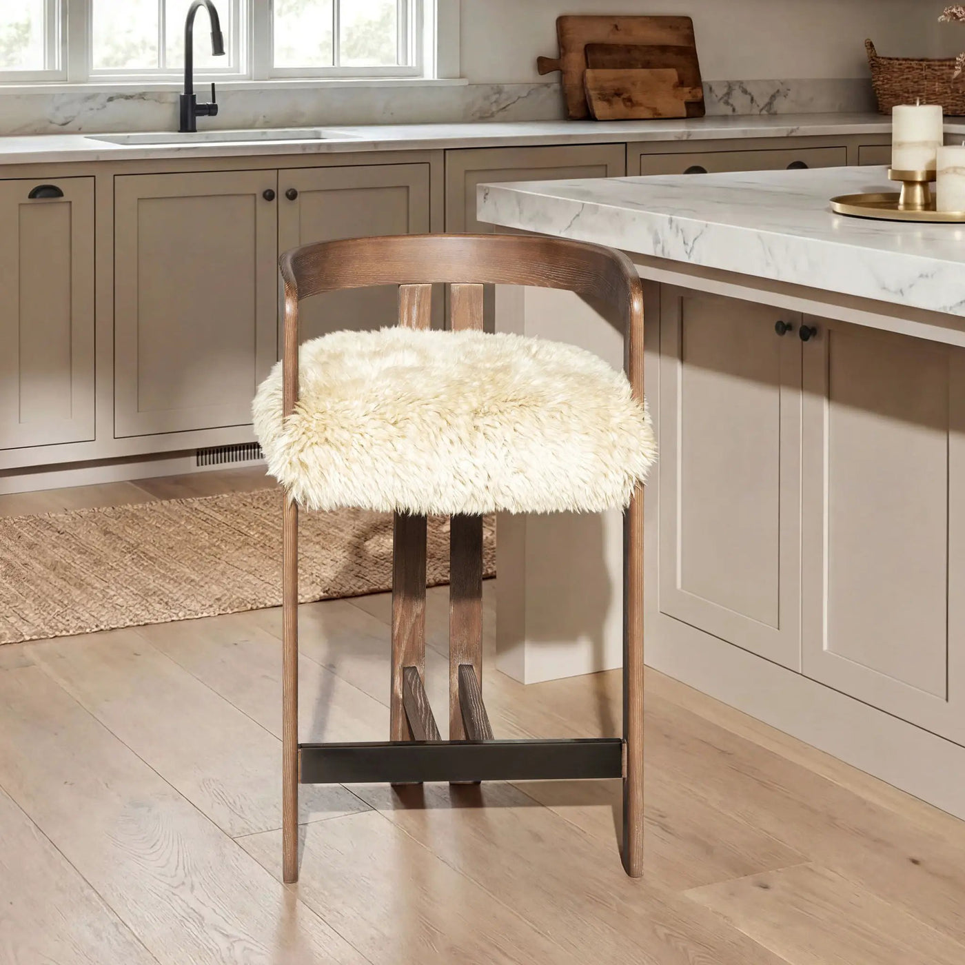 Millwick - Low Back Counter Stool by HouseOfZazla