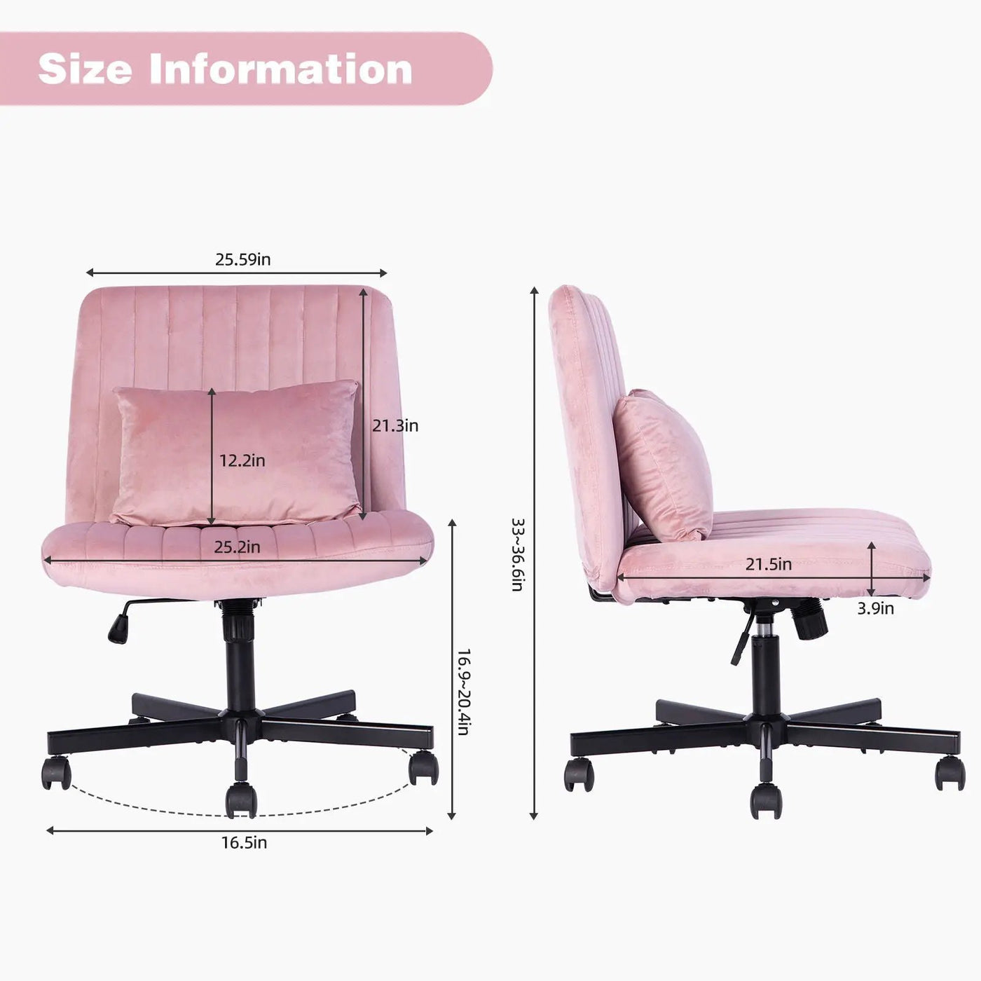 Criss Cross Office Chair With Adjustable Height, Ergonomic Design by HouseOfZazla