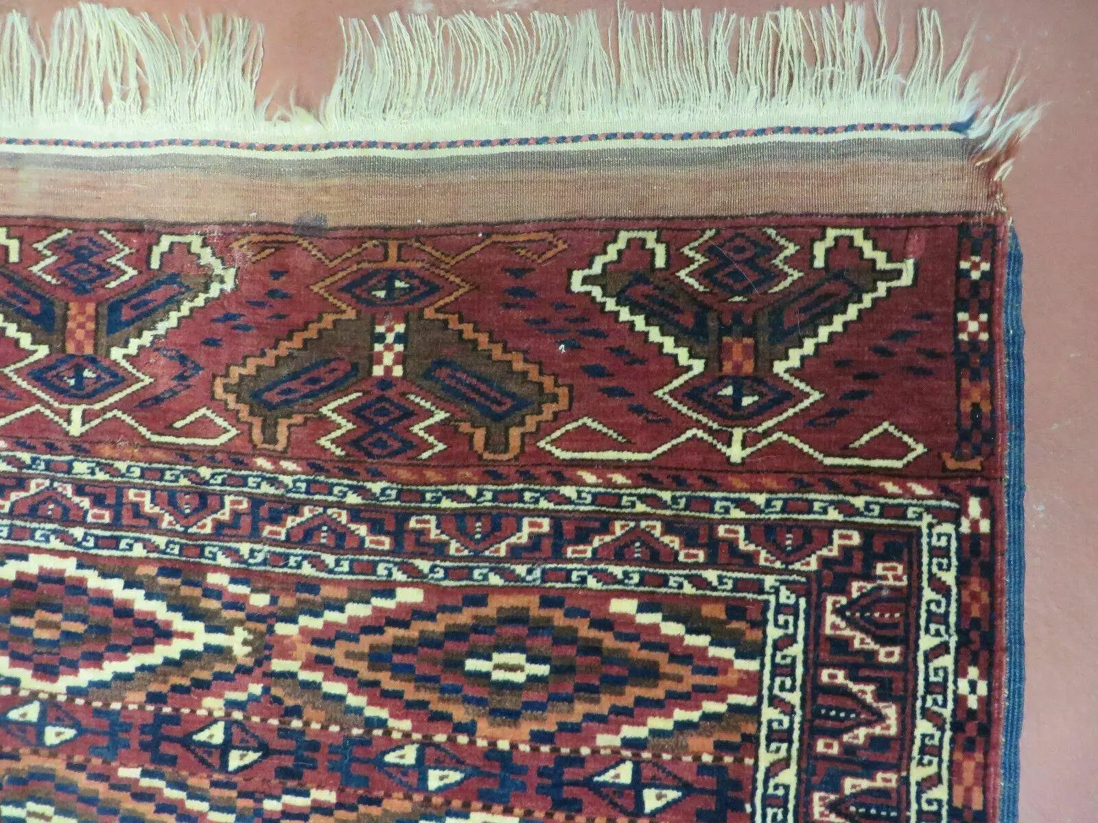 4' X 8' Antique Handmade Russian Bokhara Turkoman Yamud Wool Rug Carpet Nice by Jewel Rugs