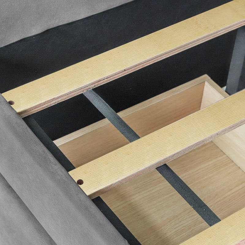 Upholstered Daybed With Two Drawers And Wood Slat by HouseOfZazla
