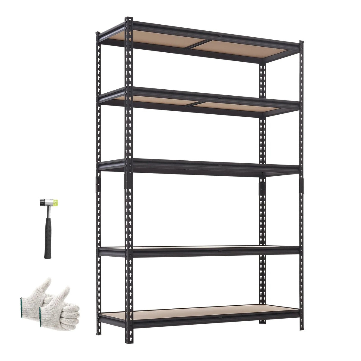 Storage Shelves, 5-Tier Adjustable, 2000 lbs Capacity, Heavy Duty Garage Storage Shelving Unit, Metal Utility Rack Shelf, for Garage Warehouse Basement Kitchen, 48.35" W x 18.07" D x 71.38" H