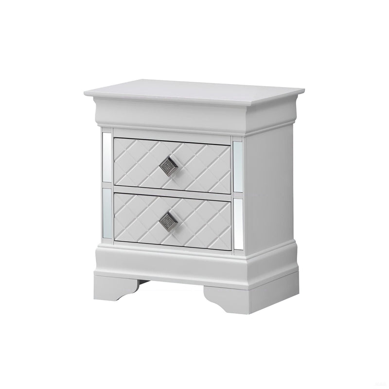 Accent Nightstand - Silver Champagne by HouseOfZazla