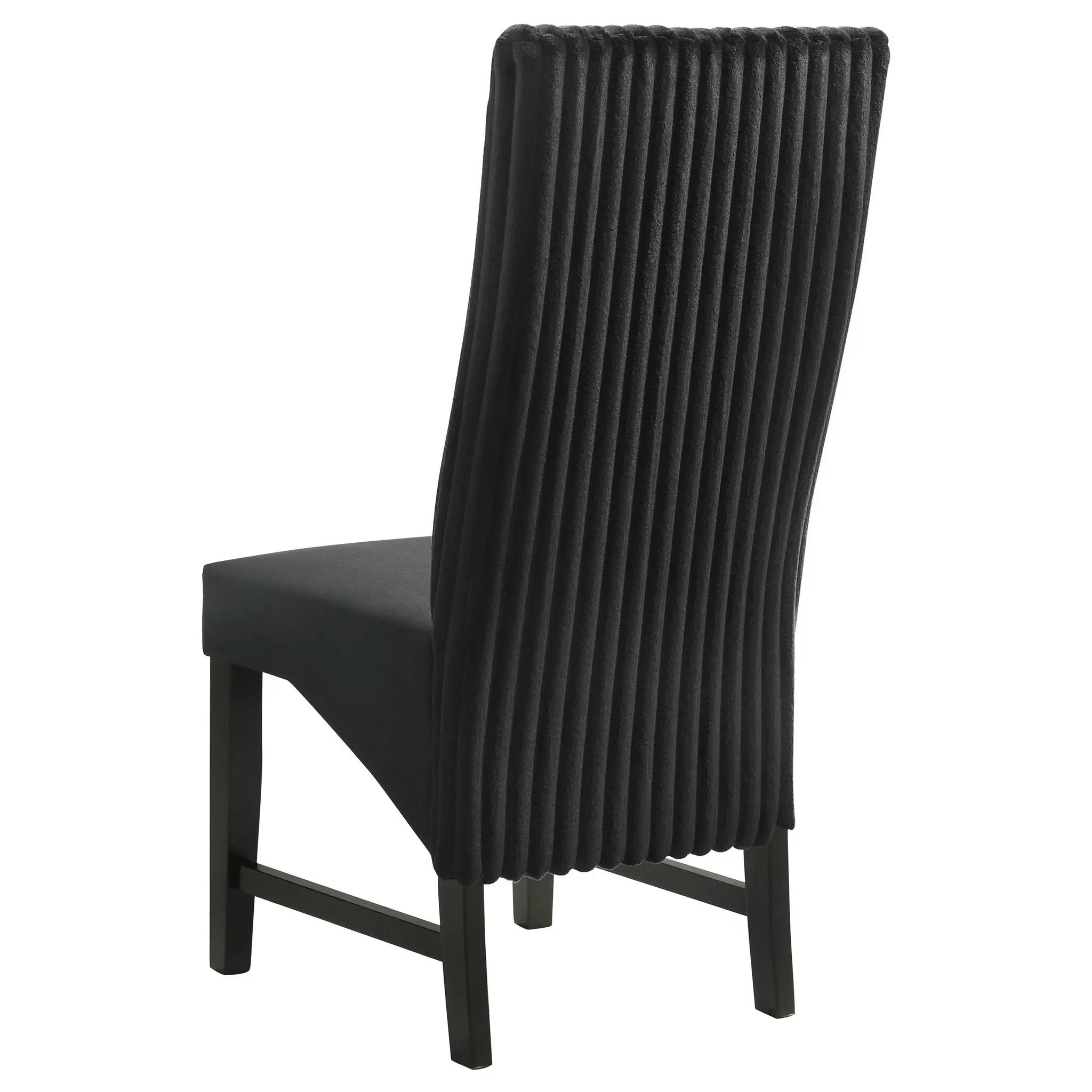 Barrand Upholstered Dining Side Chair Black (Set of 2) by Unique Piece Furniture
