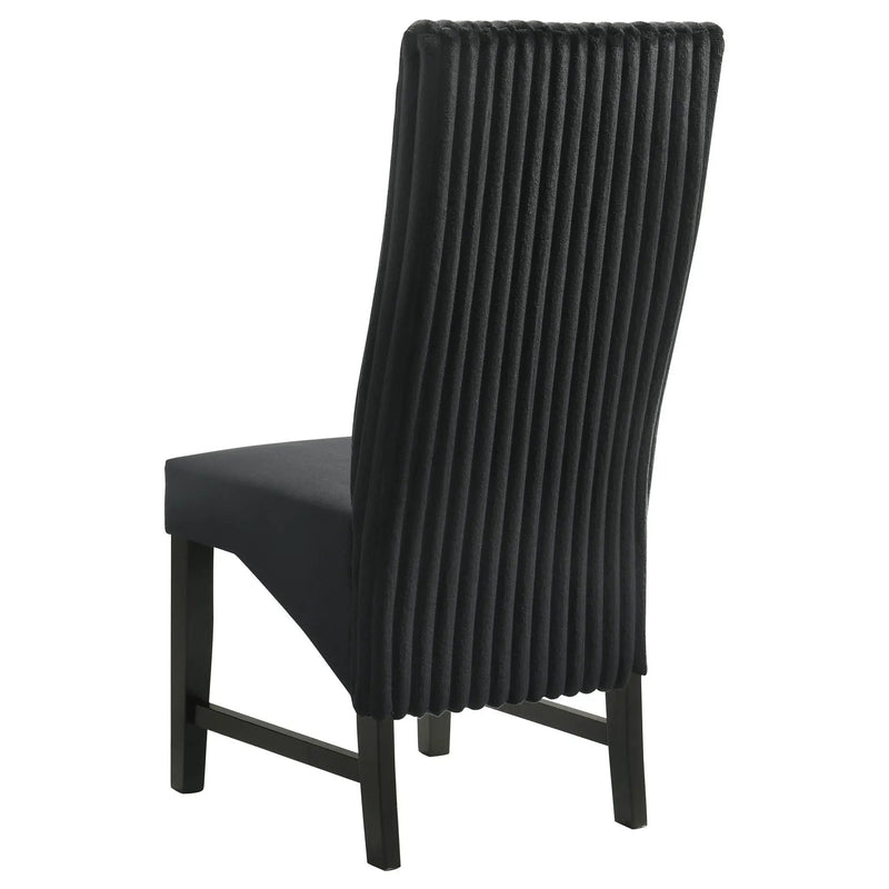 Barrand Upholstered Dining Side Chair Black (Set of 2) by Unique Piece Furniture
