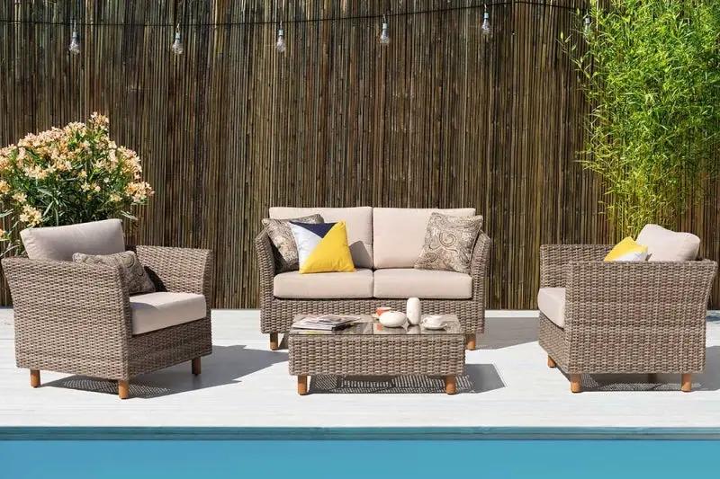 Orlando Wicker Loveseat & Coffee Table Set by Outdoor-USA®