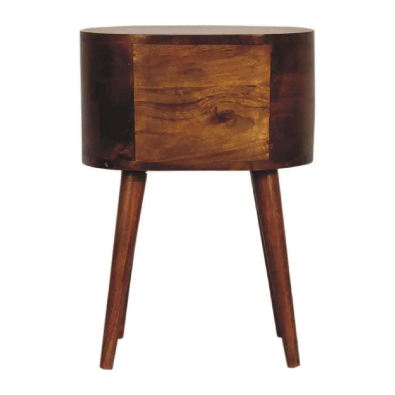 Mini Rounded Nightstand - Chestnut by HouseOfZazla