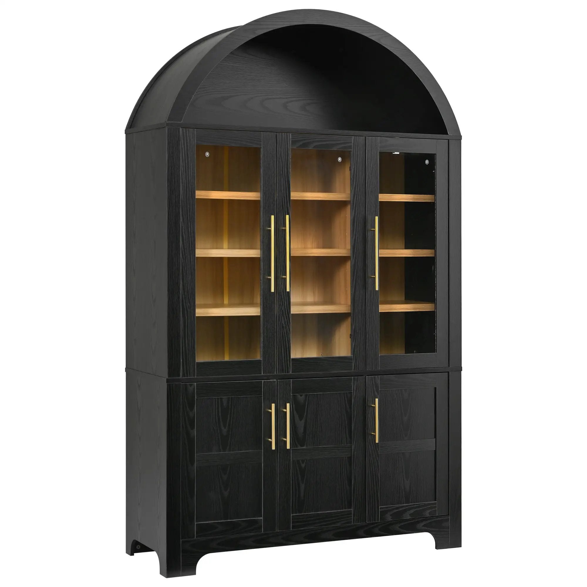 K&K 73" Tall Arched Kitchen Pantry by HouseOfZazla