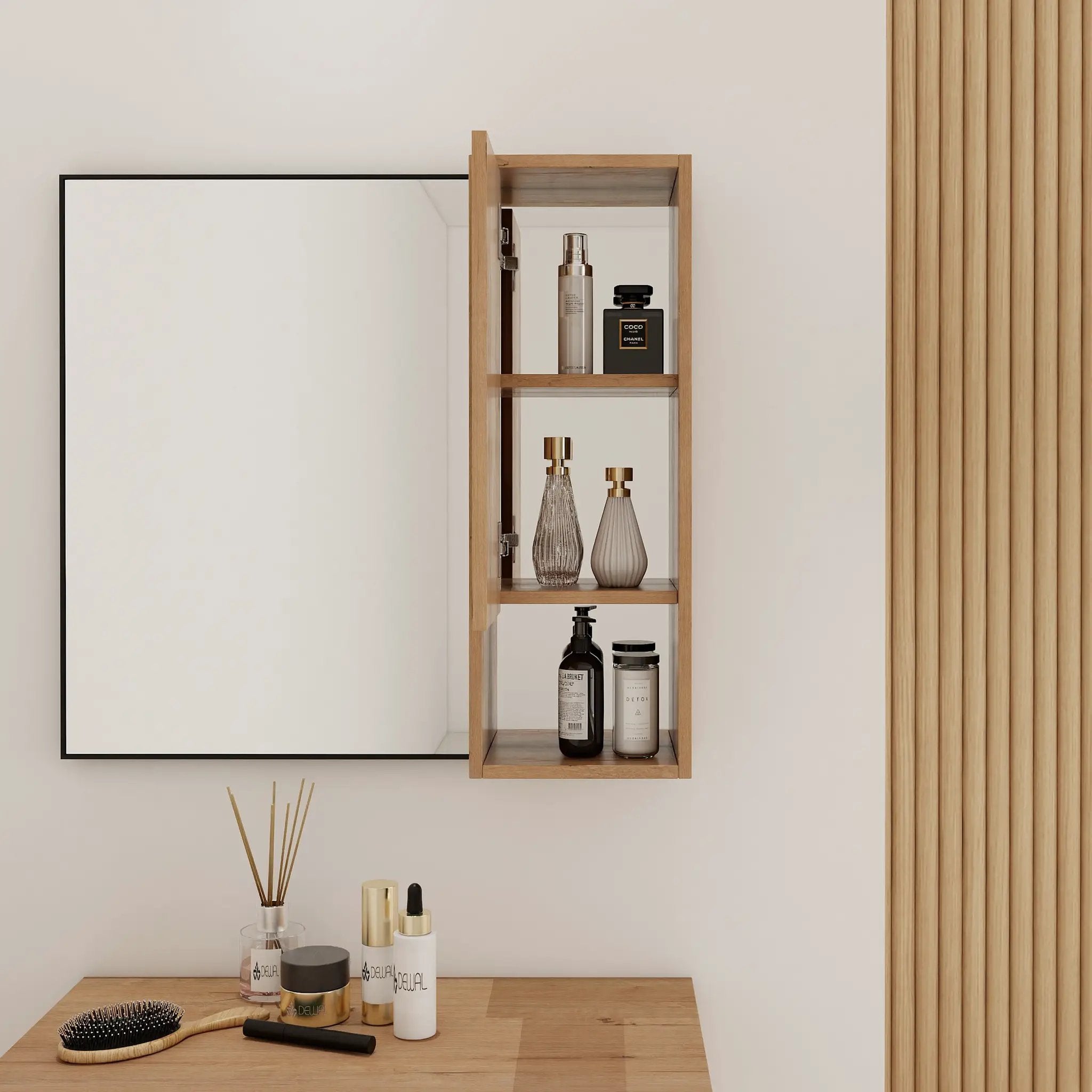 10'' Wall Mounted Bathroom Mirror Cabinet with Soft Close Door by HouseOfZazla