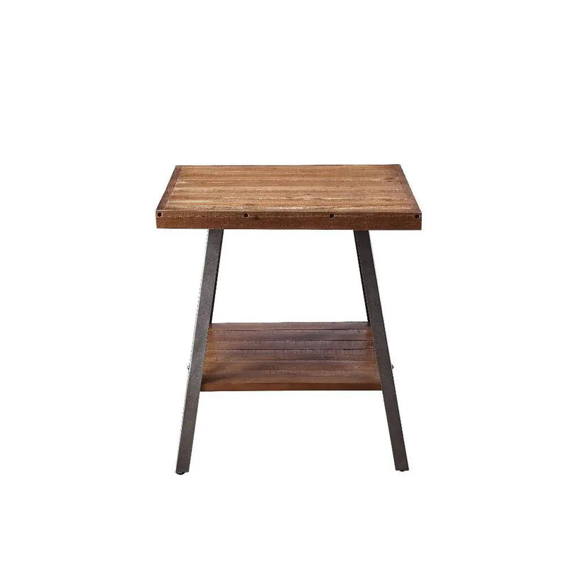 Ikram - End Table (Set of 2) - Weathered Oak & Sandy Black by Unique Piece Furniture