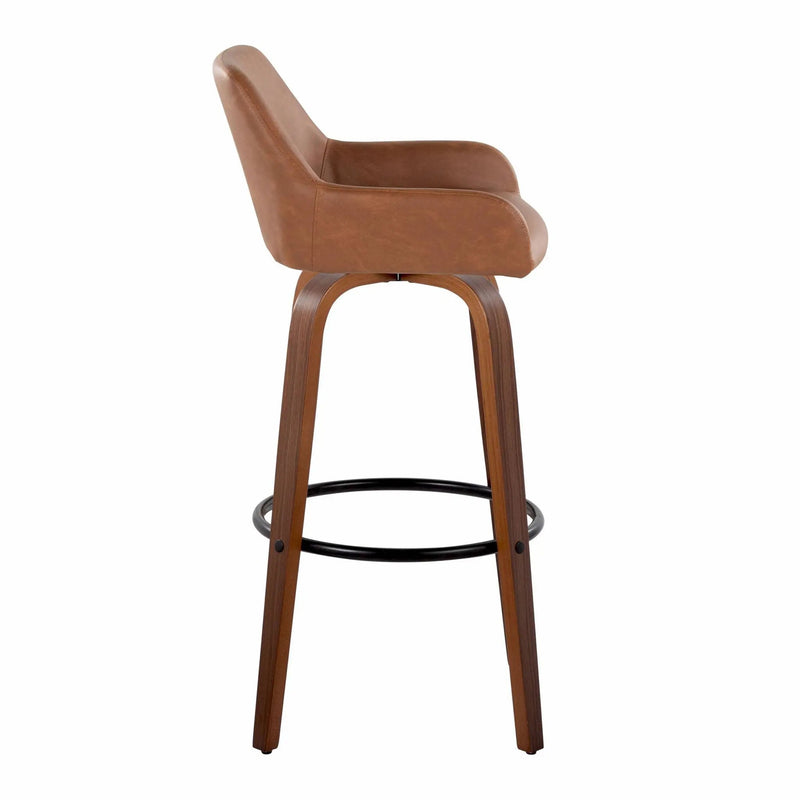 Daniella - Contemporary Fixed Height, Barstool & Swivel And Round Footrest (Set of 2) by Unique Piece Furniture