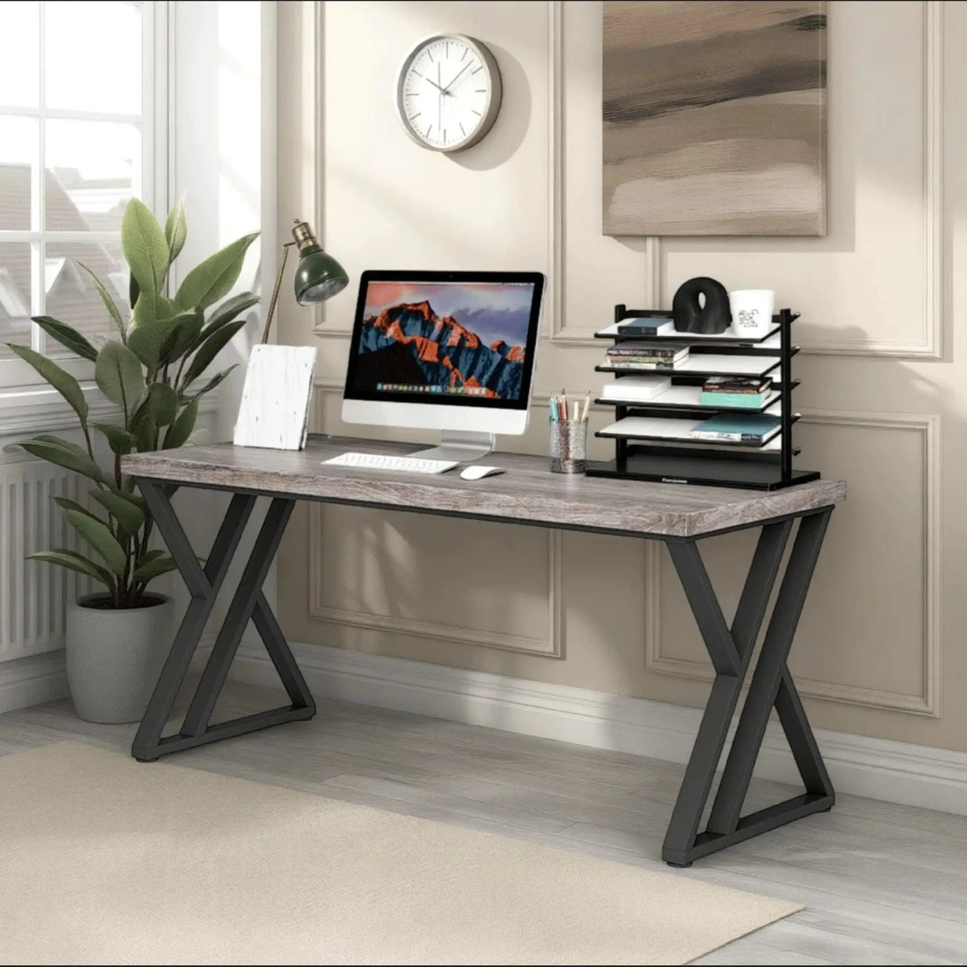 Writing Desk With Z-Shaped Legs by HouseOfZazla