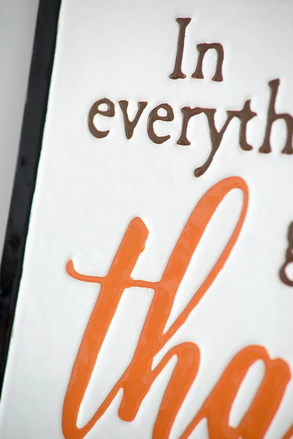 Thanks Wall Sign, Wall Art Decor For Harvest Festival Fall Festival & Thanksgiving Table Decorations (Set of 2) - Black / Orange / White by HouseOfZazla