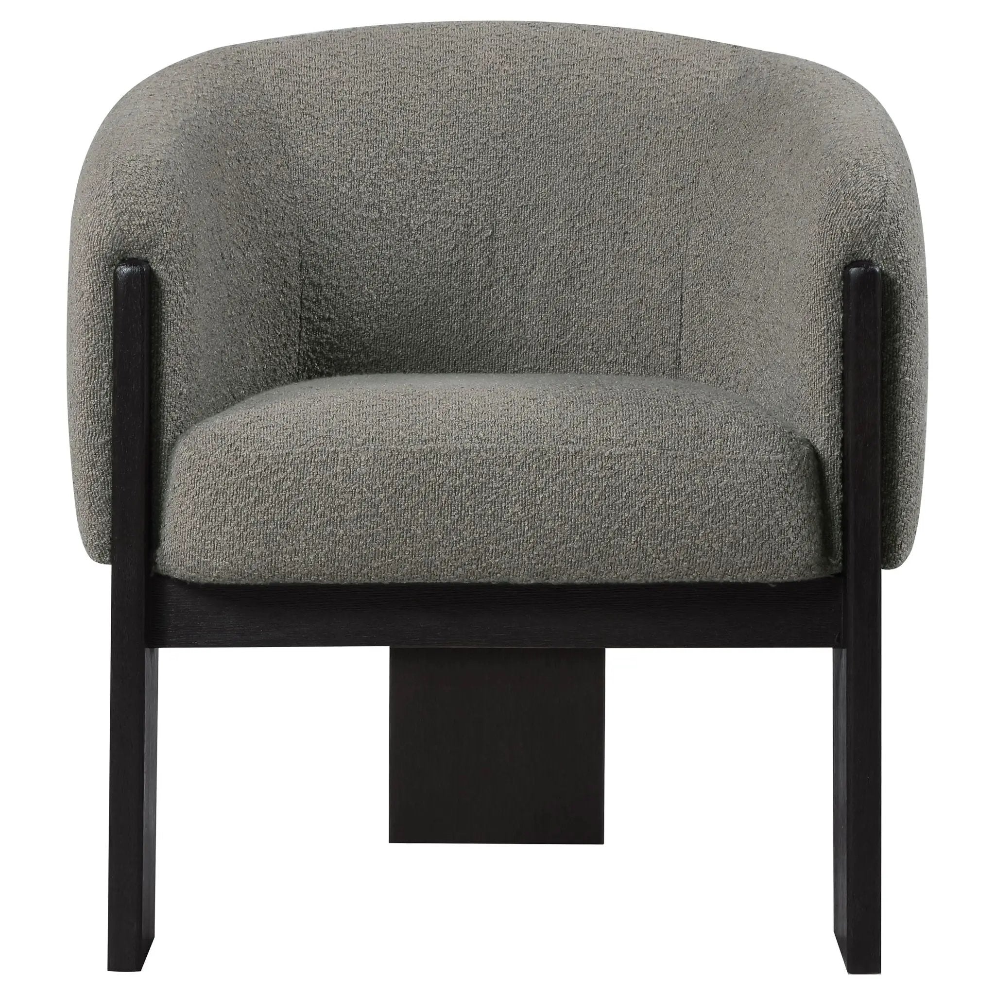 Valdez Boucle Upholstered Barrel Back Accent Chair Brown by Unique Piece Furniture