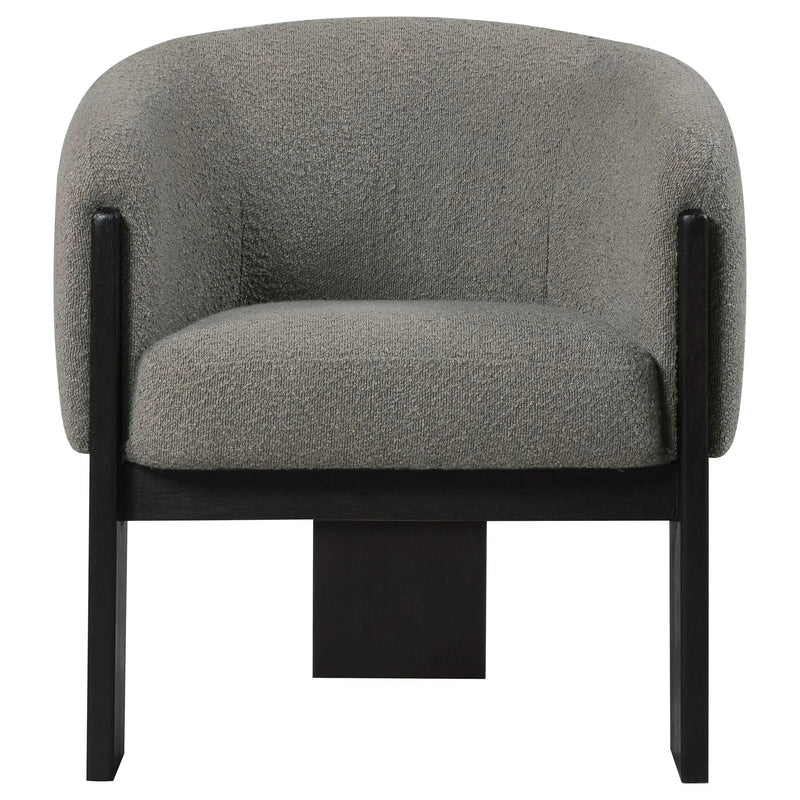 Valdez Boucle Upholstered Barrel Back Accent Chair Brown by Unique Piece Furniture