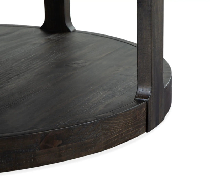 Boswell - Round Cocktail Table (With Casters) - Peppercorn by Unique Piece Furniture