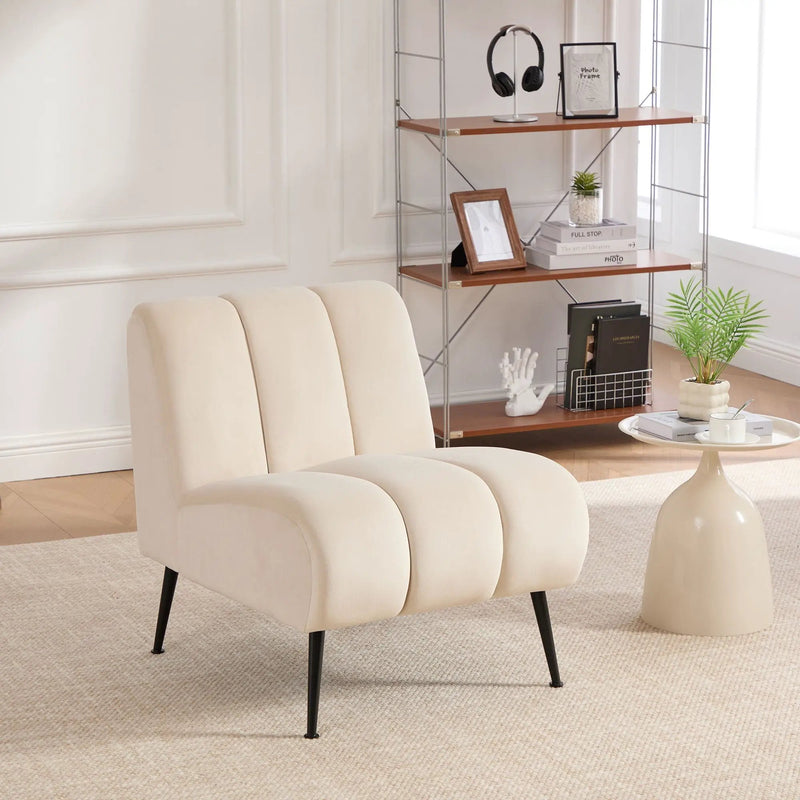 Upholstered Armless Chair For Living Room by Unique Piece Furniture