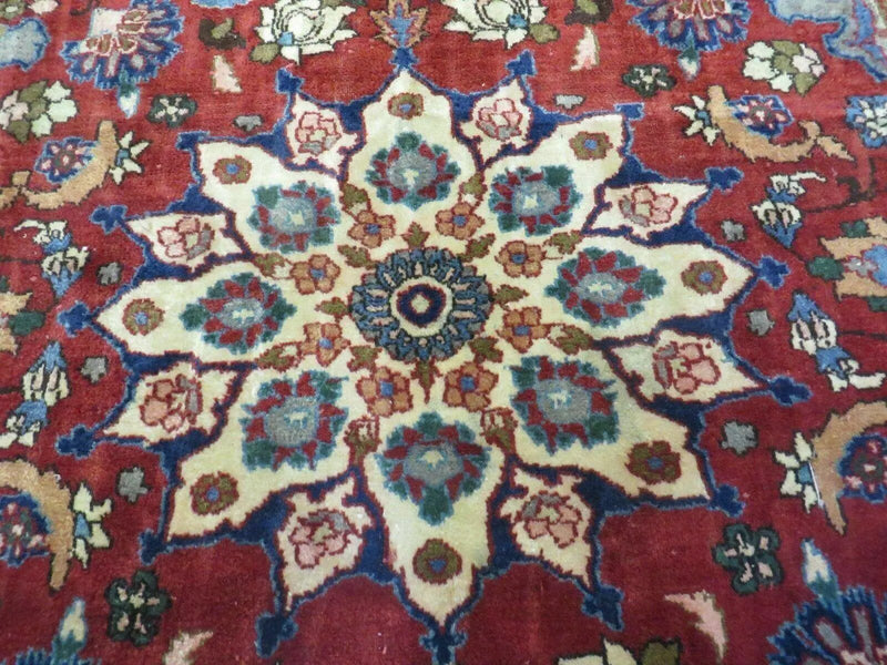 4' X 6' Antique Handmade India Floral Oriental Wool Rug Vegetable Dyes #120 by Jewel Rugs