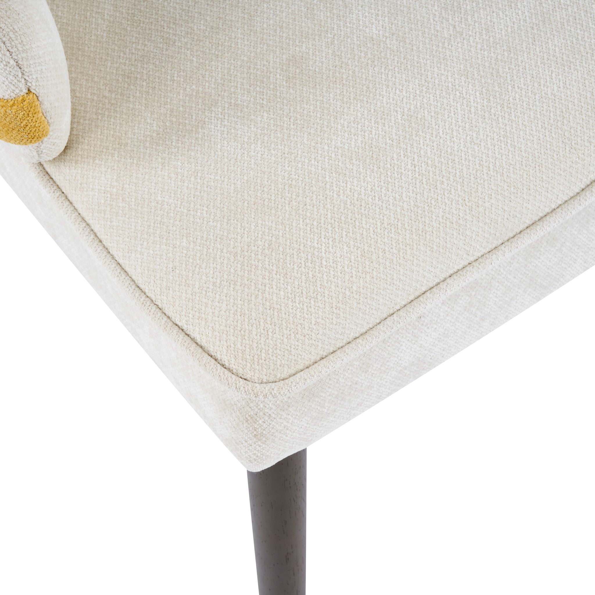 Indoor Dining Chair Set of 2 with Sturdy Frame - Beige / Yellow by HouseOfZazla